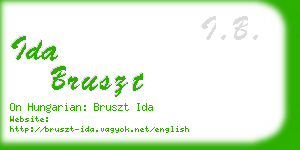 ida bruszt business card